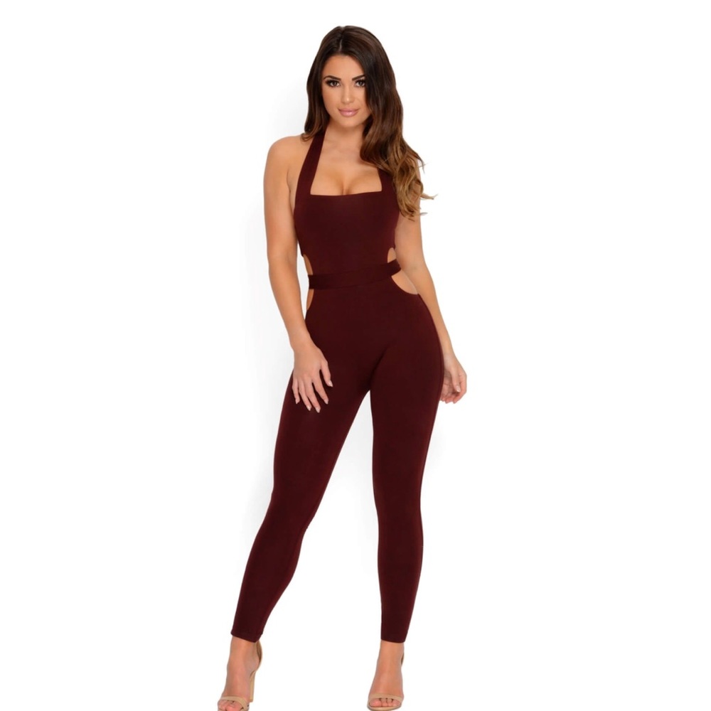 Oh Polly Wine colored Jumpsuit